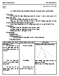 Giáo án môn Hình học lớp 7 - Đỗ Thừa Trí - Tiết 53: Tính chất ba đường trung tuyến của tam giác