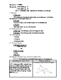 Giáo án môn Hình học lớp 7 - Năm 2009 - 2010 - Tiết 53: Tính chất ba trung tuyến của tam giác