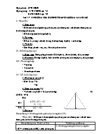 Giáo án môn Hình học lớp 7 - Năm 2009 - 2010 - Tiết 57: Tính chất ba đường phân giác của tam giác