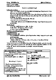 Giáo án môn Hình học lớp 7 - Trường THCS Tân Sơn - Tiết 23: Luyện tập