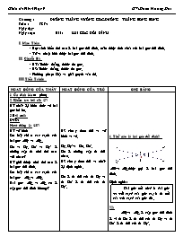 Giáo án môn Hình học lớp 7 - Từ Thị Kim Oanh - Hai góc đối đỉnh