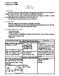 Giáo án môn Hình học lớp 8 - Tiết 17: Luyện tập