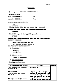 Giáo án môn Tin học 7: Ôn tập học kì 2 (tiết 