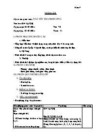 Giáo án môn Tin học 7: Ôn tập học kì 2 (tiết 4)