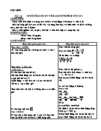 Giáo án môn Toán lớp 7 - Tiết 24: Một số bài toán về đại lượng tỉ lệ thuận
