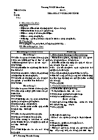 Giáo án Tin học 7 kì 2 - Trường THCS Bàu Đồn