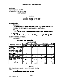 Giáo án Tin học 7 tiết 22: Kiểm tra 1 tiết