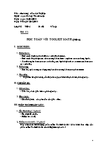 Giáo án Tin học 7 Tiết 53: Học toán với toolkit math (tiết 4)