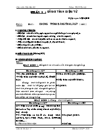 Giáo án Tin học 7 - Trường THCS Thọ Lộc