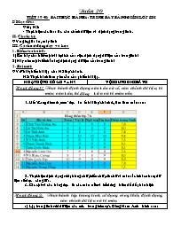 Giáo án Tin học 7 tuần 20 tiết 39-40: Bài thự