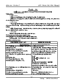 Giáo án Tin học 7 tuần 26 tiết 51 + 52: Học toán với Tookit Math