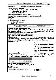 Giáo án Tin học lớp 7 kì II