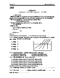 Giáo án Vật lý 9 - Tiết 53, 54