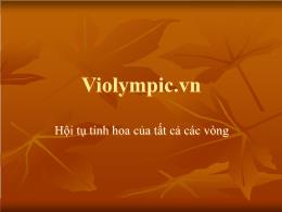 Violympic - Hội tụ tinh hoa của tất cả các vòng